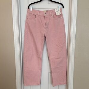 Madewell Darted Barrel Pink Jeans